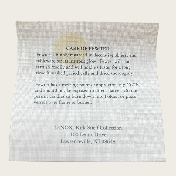 LENOX | Kirk Stieff Collection Mini Quartz Pewter Clock - Picture 10 of 13